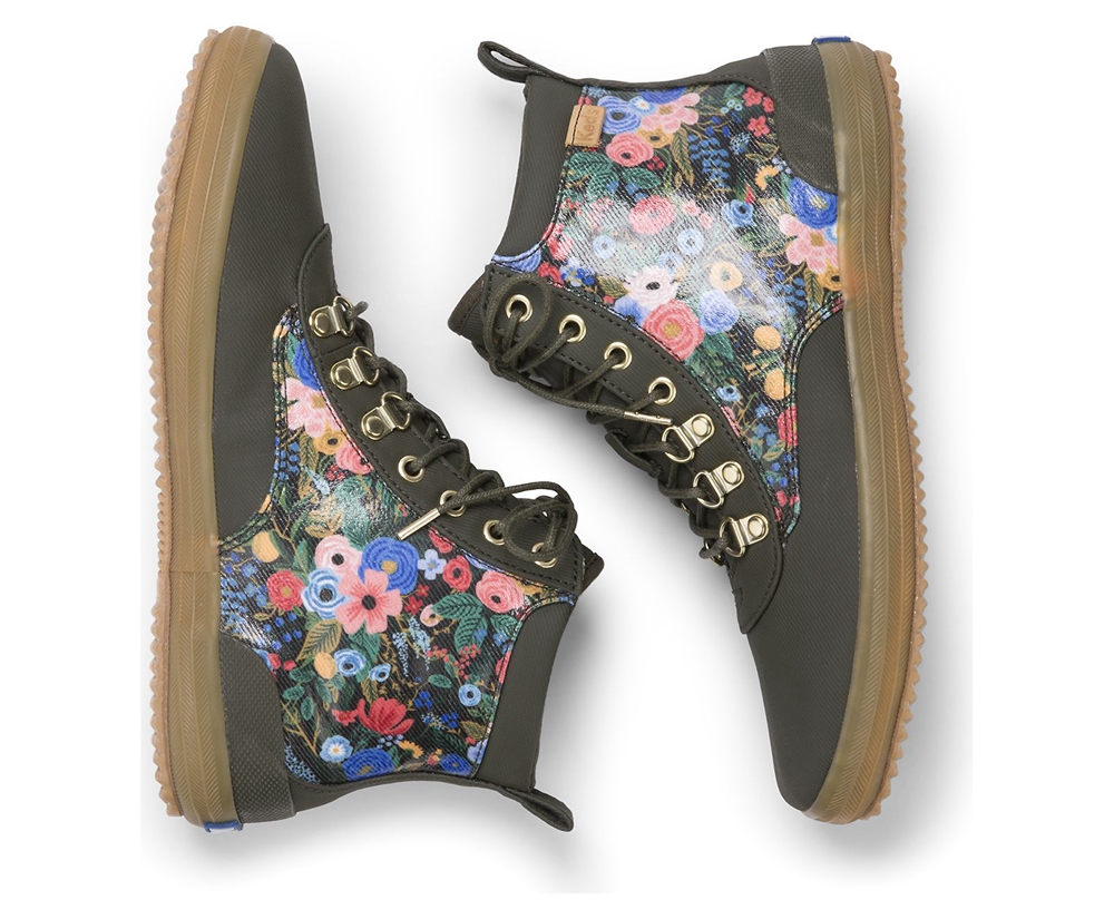 Basket Keds Femme Vert - Rifle Paper Co. Scout Water-Resistant Boot Garden Party | XLT-76194331