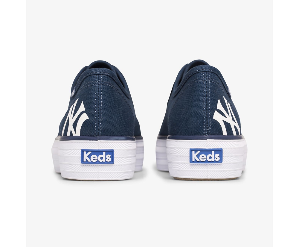 Basket Keds Femme Bleu Marine - Triple Kick Mlb? | NTZ-71107012