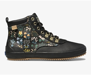 Bottes Keds Femme Noir - Rifle Paper Co. Scout Water-Resistant Toile Wildflower | RPQ-86357092