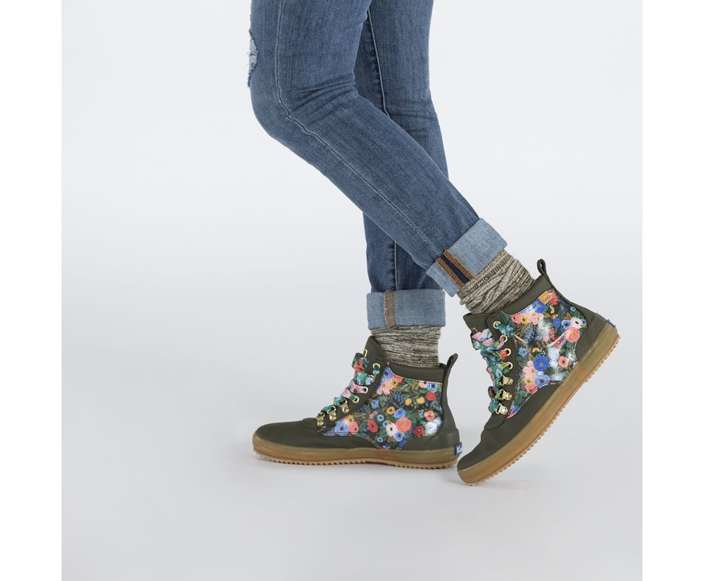 Bottes Keds Femme Vert - Rifle Paper Co. Scout Water-Resistant Garden Party | HTW-21828785