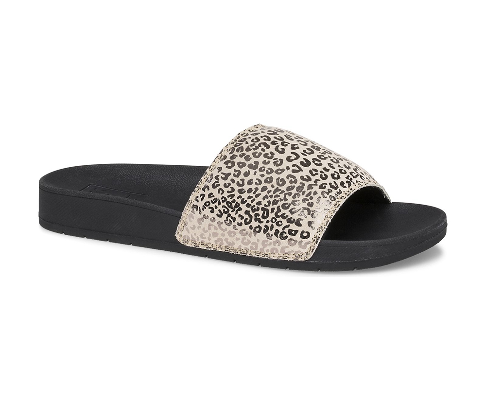 Sandales Keds Femme Noir/Doré - Bliss Ii Cuir Leopard | AJT-49074675