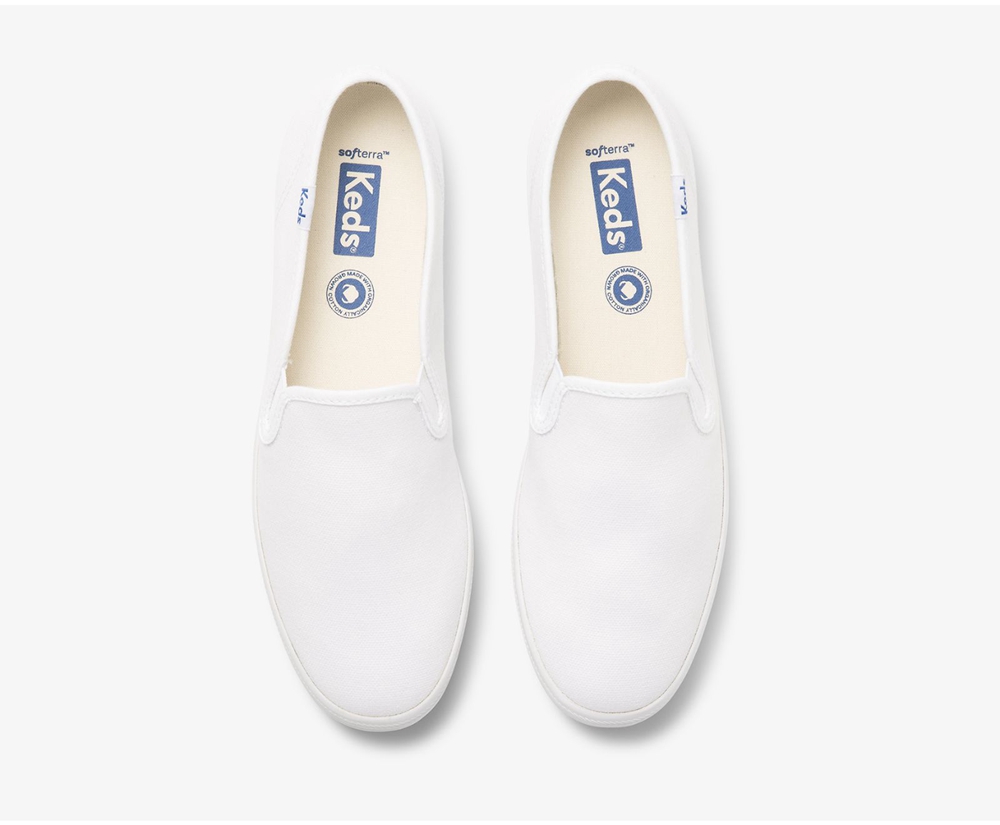 Slip Ons Keds Femme Blanche - Champion Slip On Organic Cotton Toile | ITG-91406762