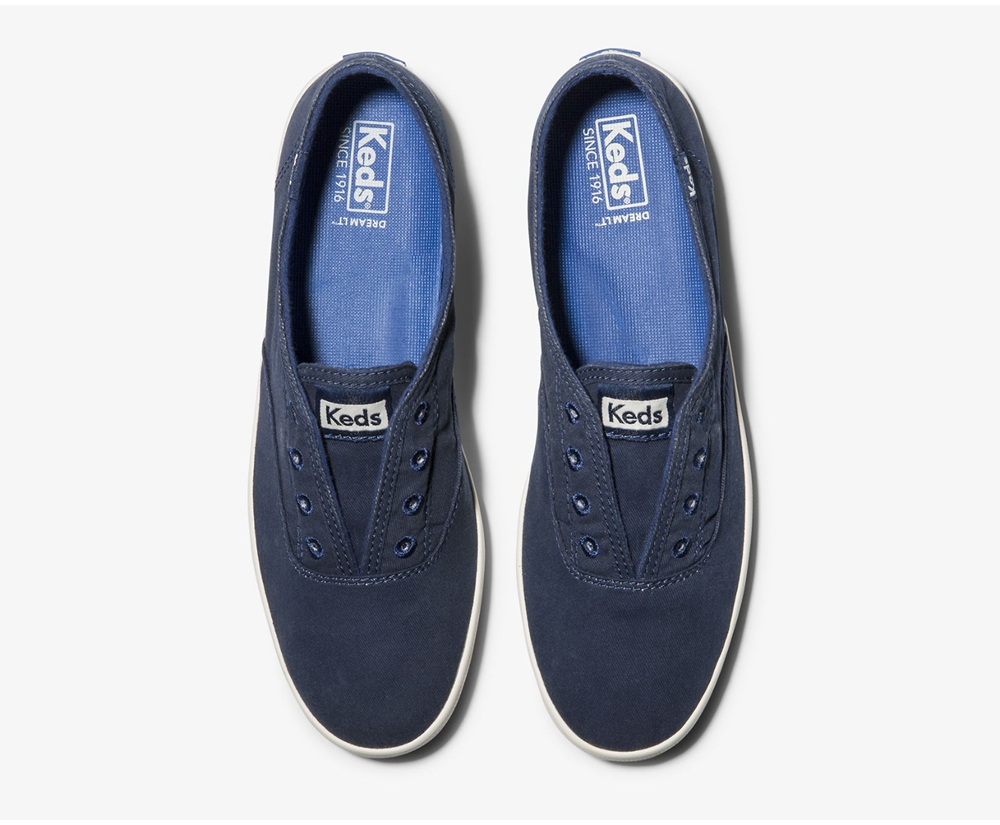 Slip Ons Keds Femme Bleu - Chillax Seasonal Washable | DFC-39951562