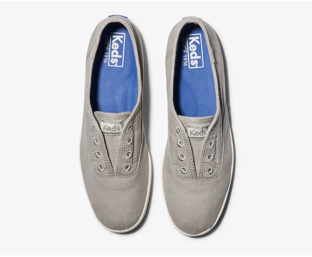 Slip Ons Keds Femme Grise - Chillax Seasonal Washable | EAP-56729707