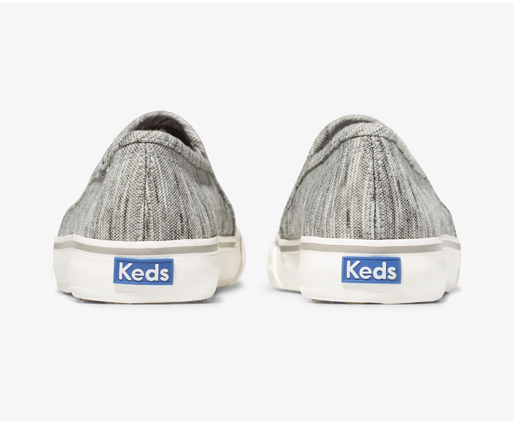 Slip Ons Keds Femme Grise - Double Decker Heathered Stripe Knit | ALV-94541959