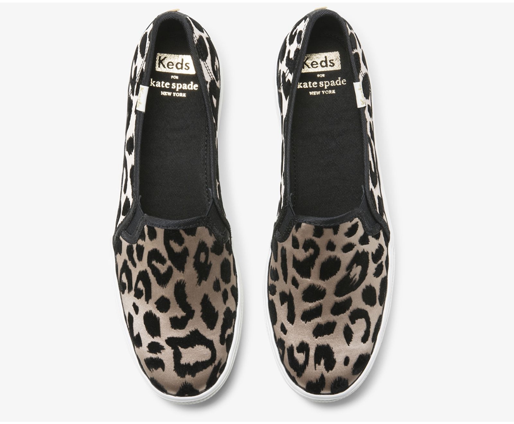 Slip Ons Keds Femme Leopard - Kate Spade New York Triple Decker Flocked Leopard | ZXG-50656360