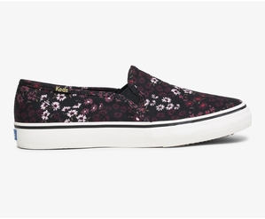 Slip Ons Keds Femme Noir/Multicolore - Washable Double Decker Floral | WGO-51341827